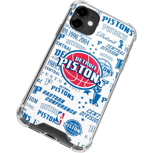 NBA Detroit Pistons Historic Blast iPhone 12 Mini Clear Case