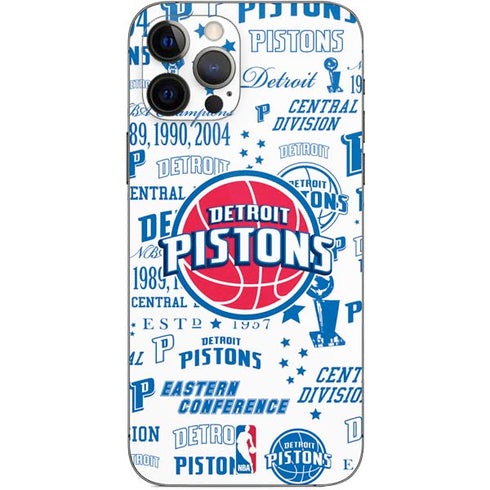 NBA Detroit Pistons Historic Blast iPhone 12 Pro Skin