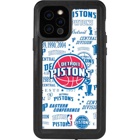 NBA Detroit Pistons Historic Blast iPhone 12 Pro Waterproof Case