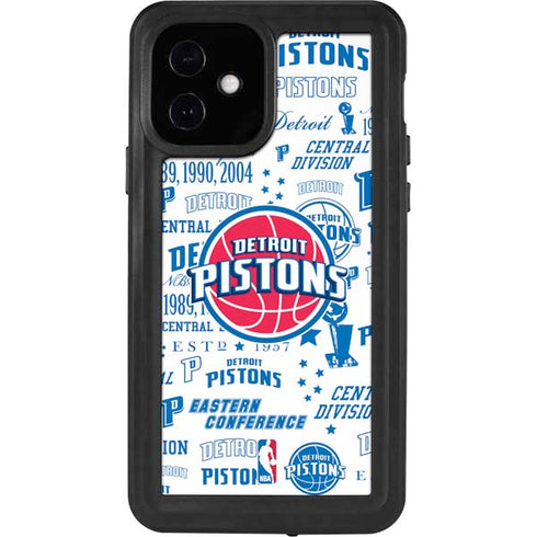 NBA Detroit Pistons Historic Blast iPhone 12 Waterproof Case