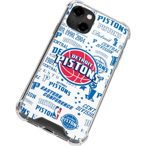 NBA Detroit Pistons Historic Blast iPhone 14 Clear Case
