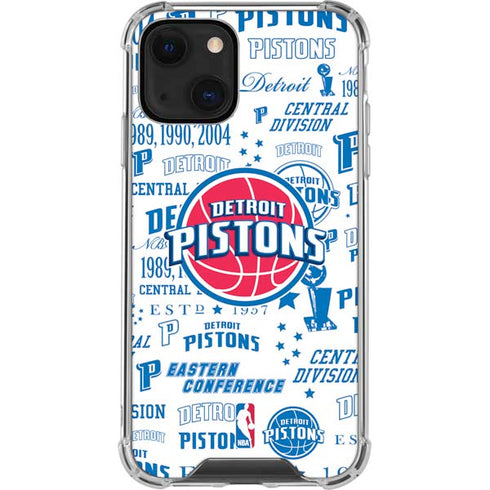 NBA Detroit Pistons Historic Blast iPhone 15 Plus Clear Case