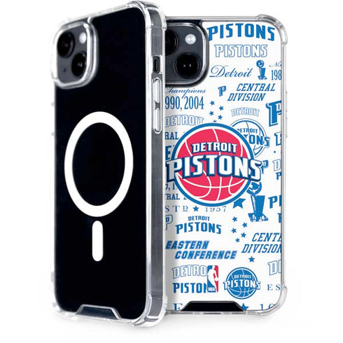 NBA Detroit Pistons Historic Blast iPhone 15 Plus MagSafe Case