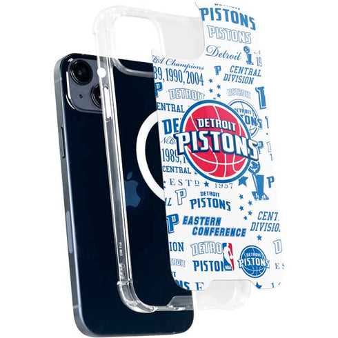 NBA Detroit Pistons Historic Blast iPhone 15 Plus MagSafe Case