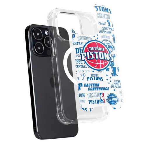 NBA Detroit Pistons Historic Blast iPhone 14 Pro MagSafe Case