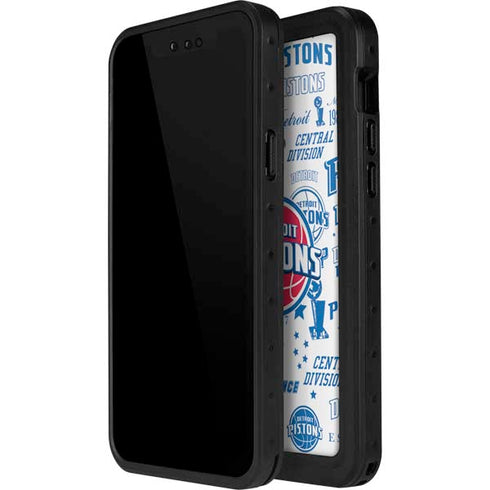 NBA Detroit Pistons Historic Blast iPhone 14 Pro Max Waterproof Case