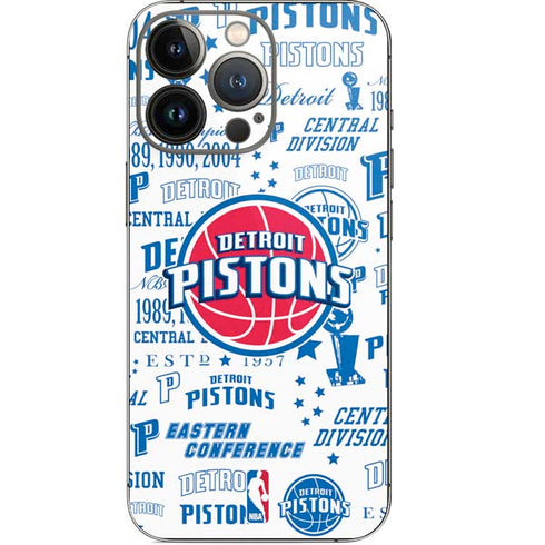 NBA Detroit Pistons Historic Blast iPhone 14 Pro Skin