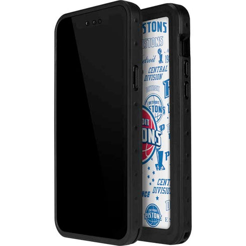 NBA Detroit Pistons Historic Blast iPhone 15 Waterproof Case