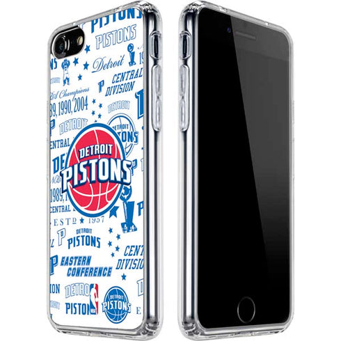 NBA Detroit Pistons Historic Blast iPhone SE (2nd & 3rd Gen) Clear Case