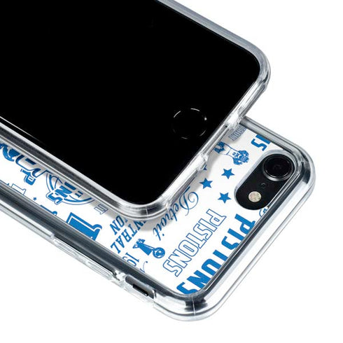 NBA Detroit Pistons Historic Blast iPhone SE (2nd & 3rd Gen) Clear Case