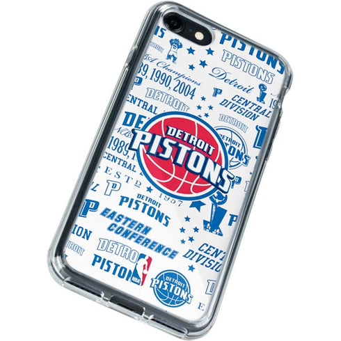 NBA Detroit Pistons Historic Blast iPhone SE (2nd & 3rd Gen) Clear Case