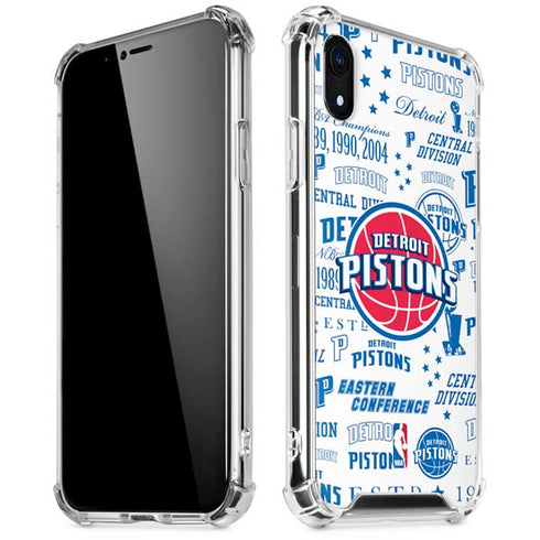 NBA Detroit Pistons Historic Blast iPhone XR Clear Case
