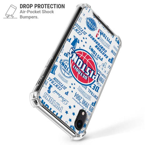 NBA Detroit Pistons Historic Blast iPhone XR Clear Case