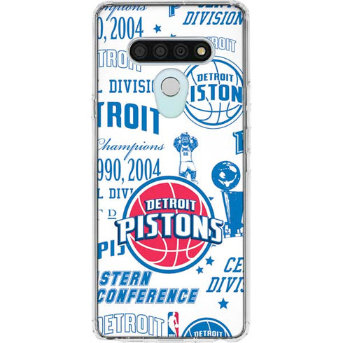 NBA Detroit Pistons Historic Blast LG Stylo 6 Clear Case