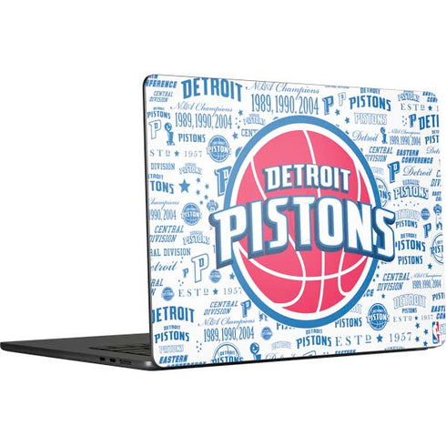 NBA Detroit Pistons Historic Blast MacBook Skins