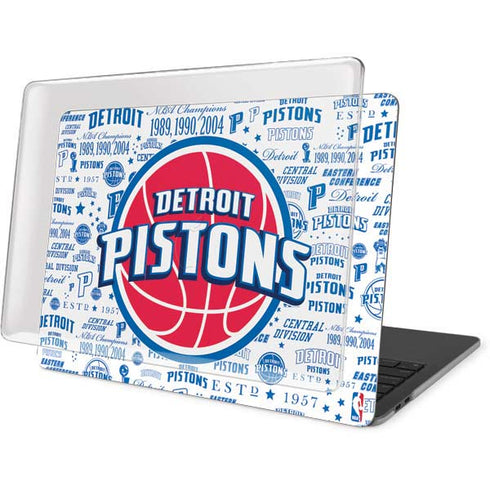 NBA Detroit Pistons Historic Blast MacBook Pro 15in (2016-19) Case plus Skin