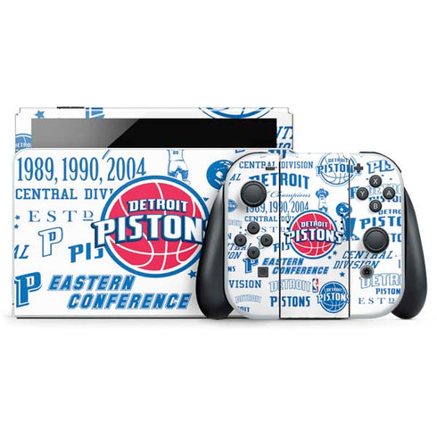 NBA Detroit Pistons Historic Blast Nintendo Switch OLED (2021) Skin