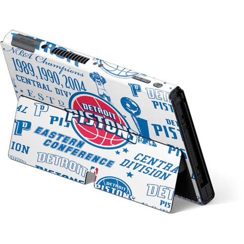 NBA Detroit Pistons Historic Blast Nintendo Switch OLED (2021) Skin