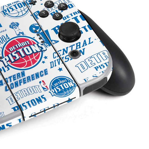 NBA Detroit Pistons Historic Blast Nintendo Switch OLED (2021) Skin