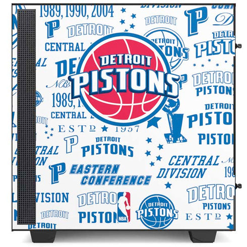 NBA Detroit Pistons Historic Blast NZXT H510 Compact ATX Mid-Tower Case Skin