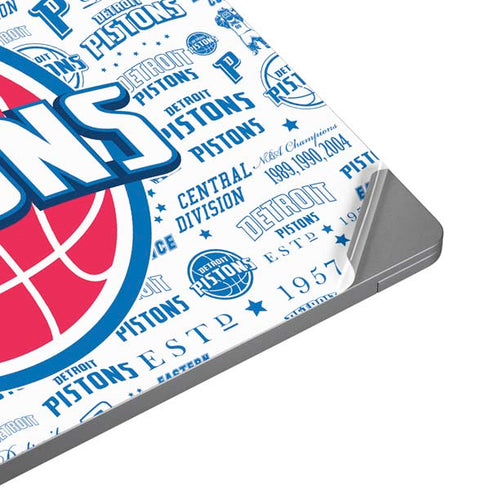 NBA Detroit Pistons Historic Blast Universal Laptop 12in (9.8 x 6.8in) Skin