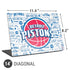NBA Detroit Pistons Historic Blast Universal Laptop 14in (11.4 x 8.2in) Skin