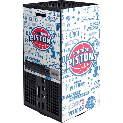 NBA Detroit Pistons Historic Blast Xbox Series X Console Skin