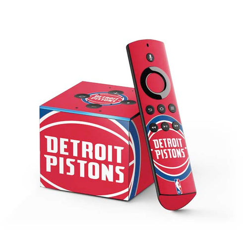 NBA Detroit Pistons Large Logo Fire TV Cube Skin