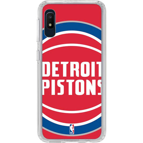 NBA Detroit Pistons Large Logo Galaxy A10e Clear Case