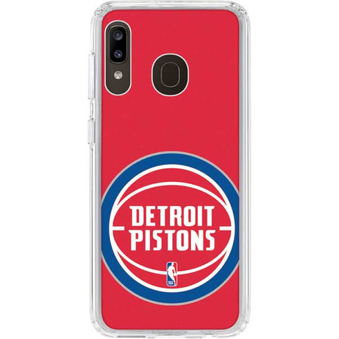 NBA Detroit Pistons Large Logo Galaxy A20 Clear Case