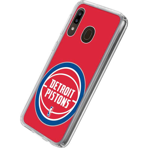 NBA Detroit Pistons Large Logo Galaxy A20 Clear Case