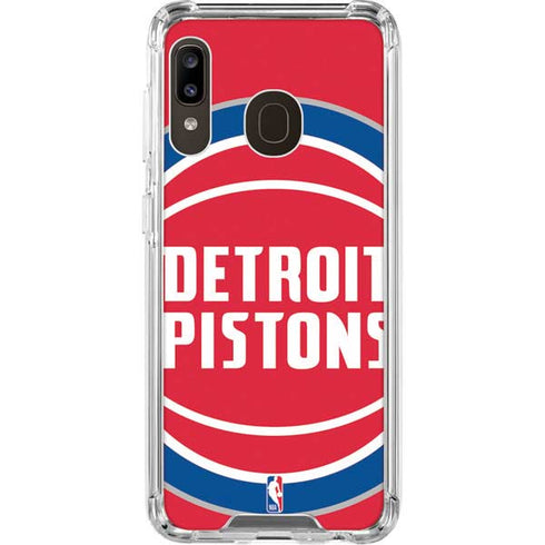 NBA Detroit Pistons Large Logo Galaxy A30 Clear Case