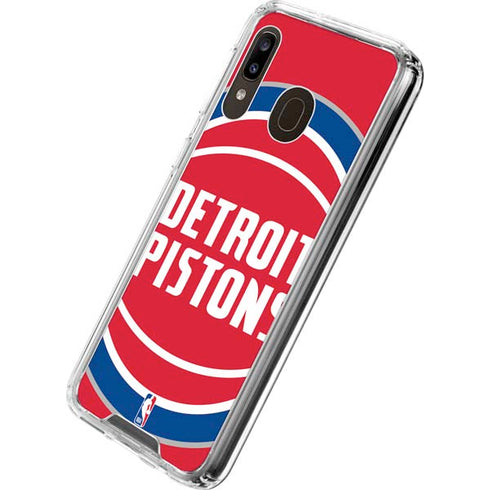 NBA Detroit Pistons Large Logo Galaxy A30 Clear Case