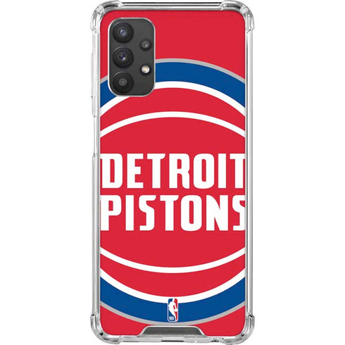 NBA Detroit Pistons Large Logo Galaxy A32 5G Clear Case