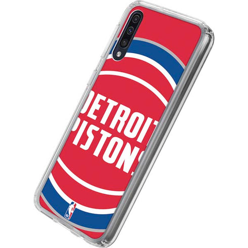 NBA Detroit Pistons Large Logo Galaxy A50 Clear Case