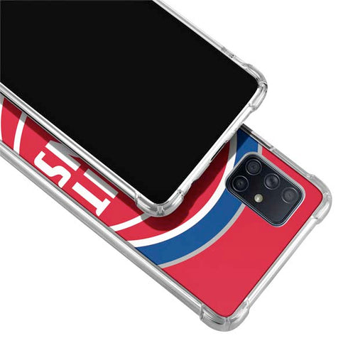 NBA Detroit Pistons Large Logo Galaxy A71 5G Clear Case