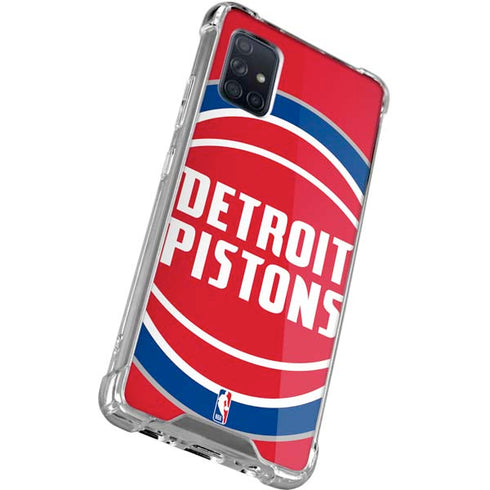 NBA Detroit Pistons Large Logo Galaxy A71 5G Clear Case