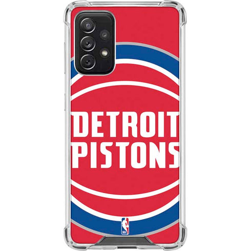 NBA Detroit Pistons Large Logo Galaxy A72 5G Clear Case