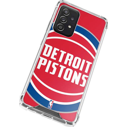 NBA Detroit Pistons Large Logo Galaxy A72 5G Clear Case