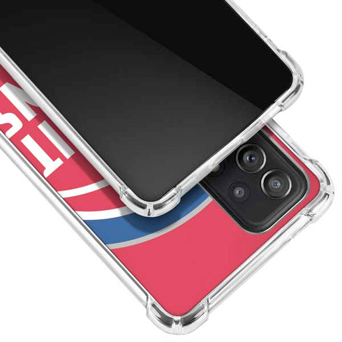 NBA Detroit Pistons Large Logo Galaxy A72 5G Clear Case