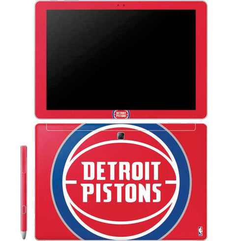 NBA Detroit Pistons Large Logo Galaxy Book 12in Skin