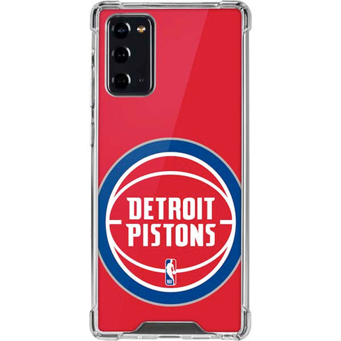 NBA Detroit Pistons Large Logo Galaxy Note20 5G Clear Case