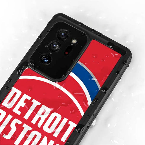 NBA Detroit Pistons Large Logo Galaxy Note20 Ultra 5G Waterproof Case