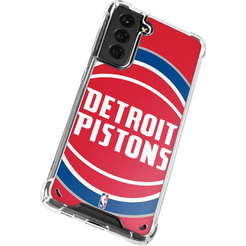 NBA Detroit Pistons Large Logo Galaxy S21 5G Clear Case
