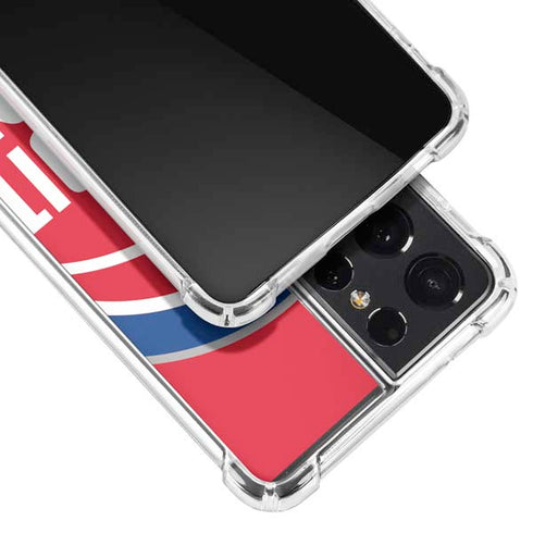 NBA Detroit Pistons Large Logo Galaxy S21 Ultra 5G Clear Case