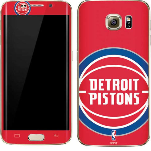 NBA Detroit Pistons Large Logo Galaxy S7 Edge Skin