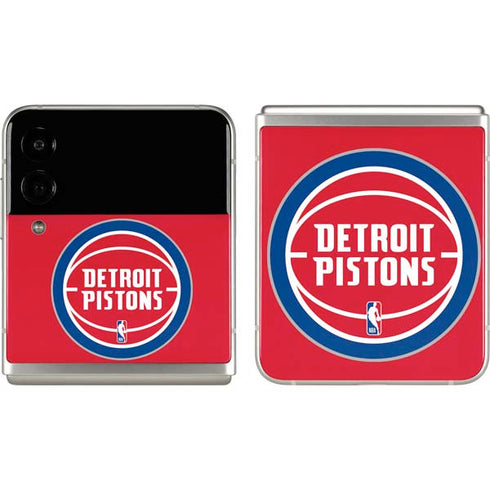 NBA Detroit Pistons Large Logo Galaxy Z Flip3 5G Skin