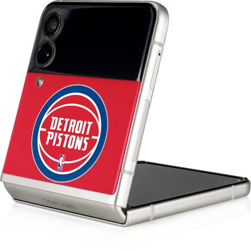 NBA Detroit Pistons Large Logo Galaxy Z Flip3 5G Skin