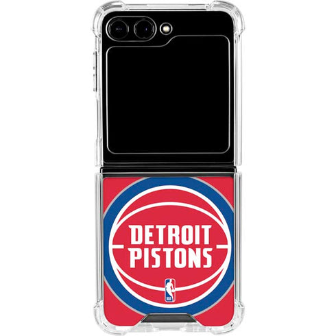 NBA Detroit Pistons Large Logo Galaxy Z Flip5 5G Clear Case