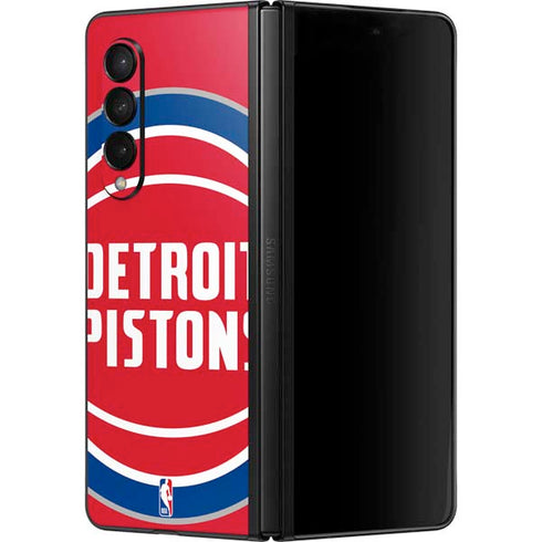NBA Detroit Pistons Large Logo Galaxy Z Fold3 5G Skin